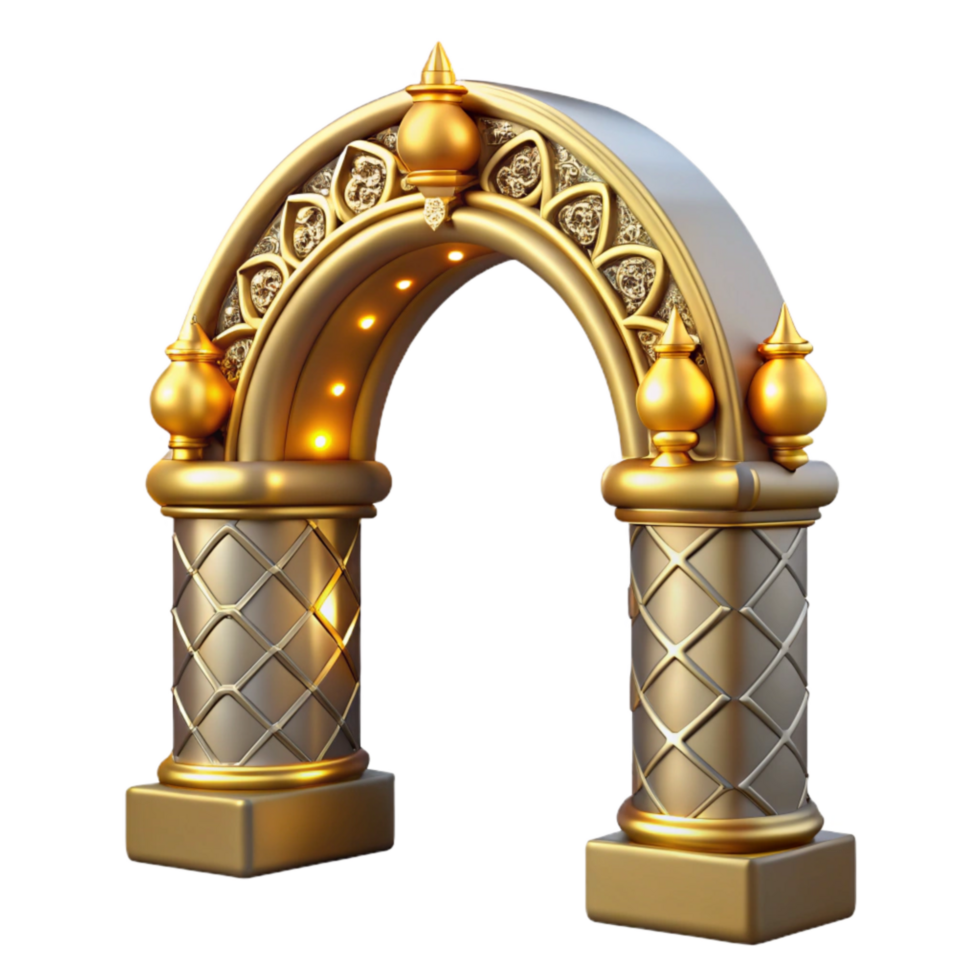 vibrant modern Gilded Grotto Archway Cutout Front View authentic png