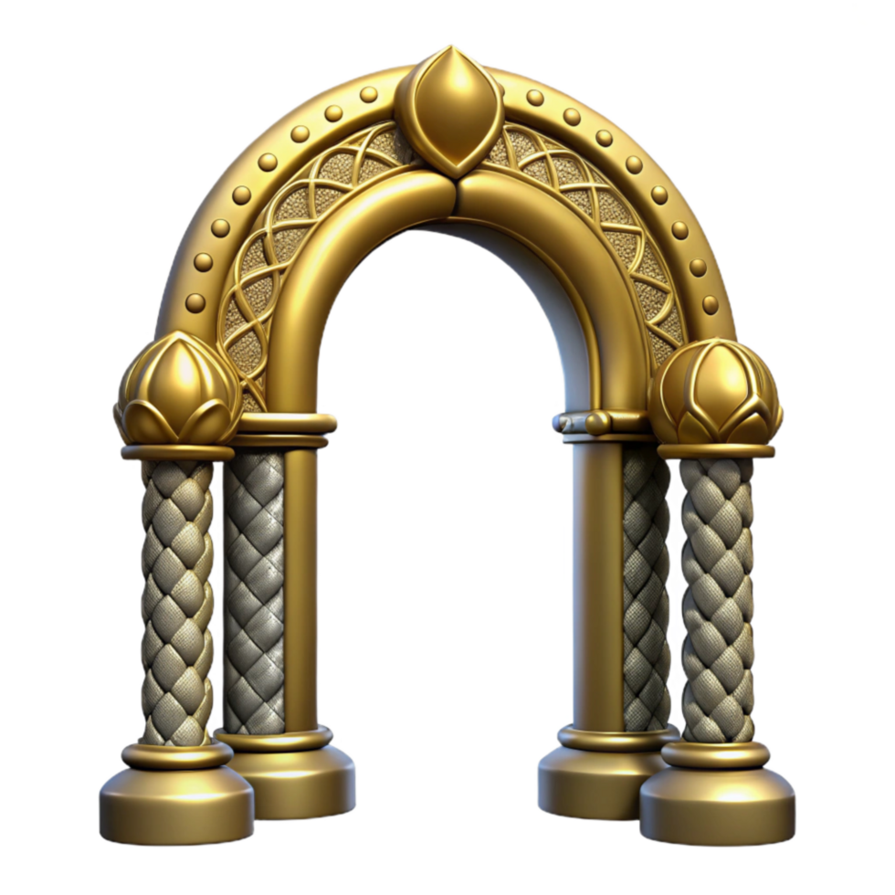 vibrant modern Gilded Grotto Archway Cutout Front View png