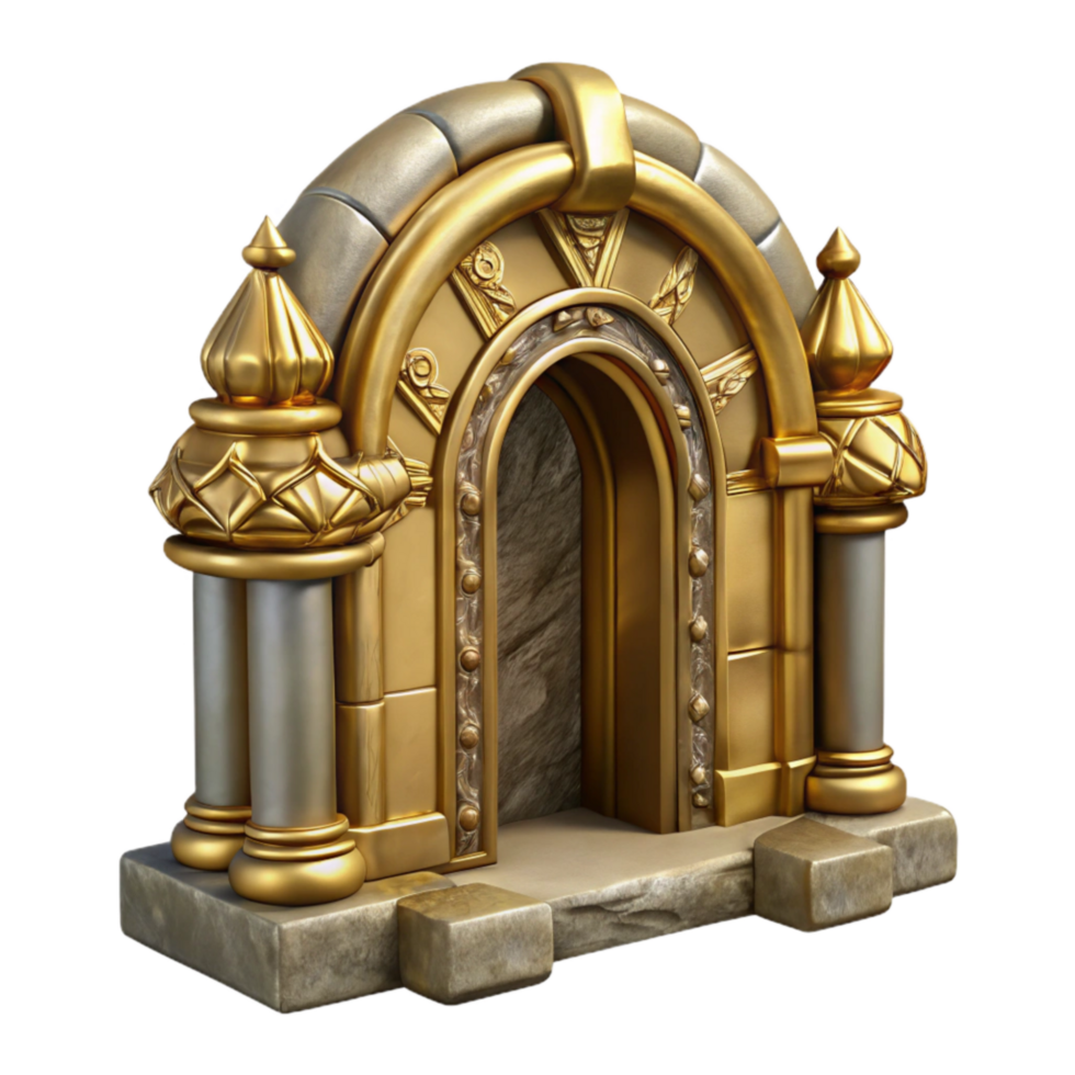 stunning vintage Gilded Grotto Entrance Cutout on Transparent Background original png