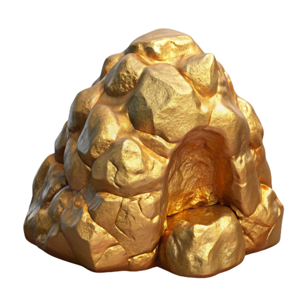 serene creative Gilded Grotto Rock Formation Isolated Side View premium png