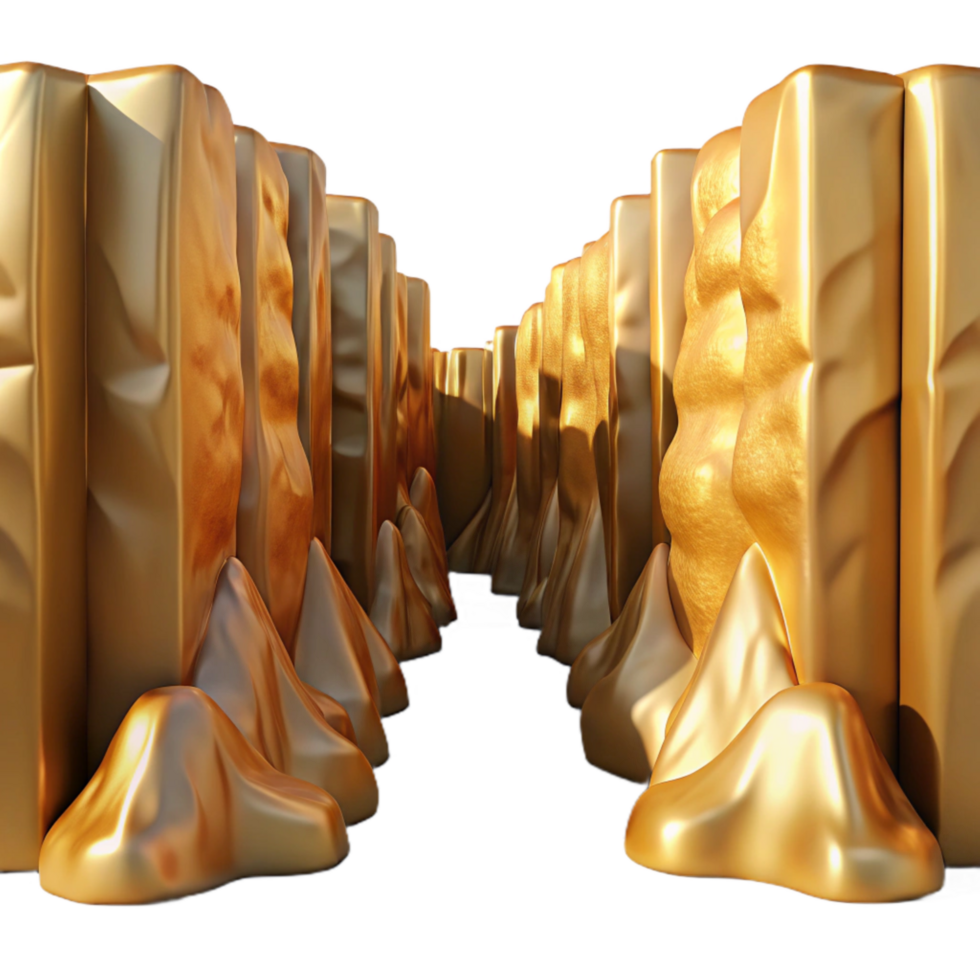 impressive modern Gilded Gully Canyon Walls Transparent Background with Dramatic Lighting exclusive png