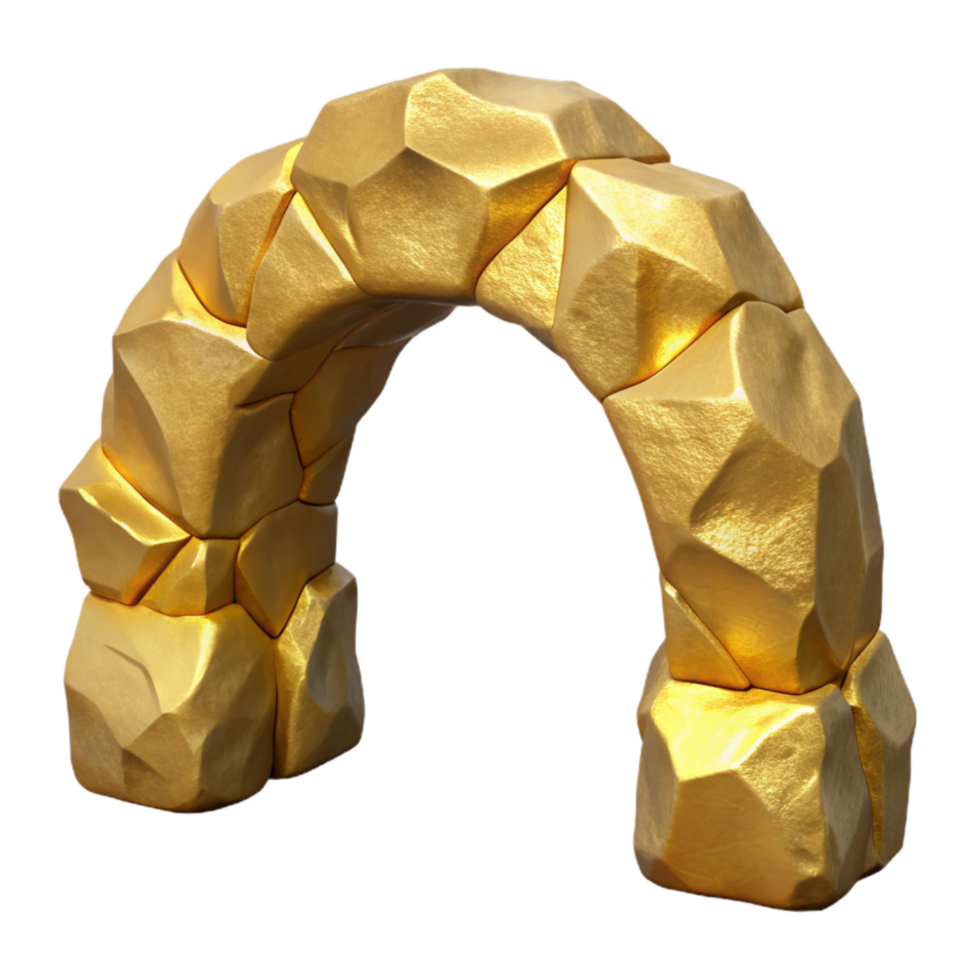 impressive rustic Gilded Gully Rock Arch Dramatic Angle Isolated professional png