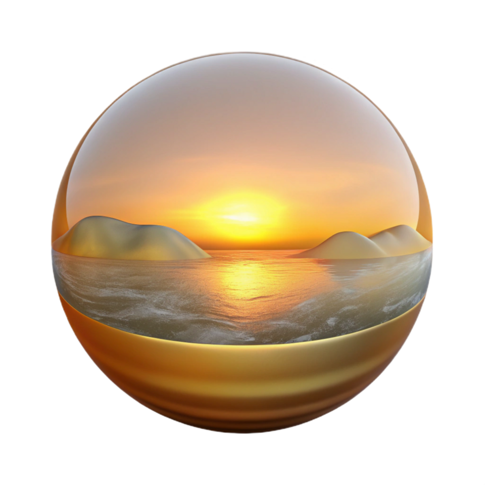 serene classic Gilded Gully Sunset View Transparent Background png