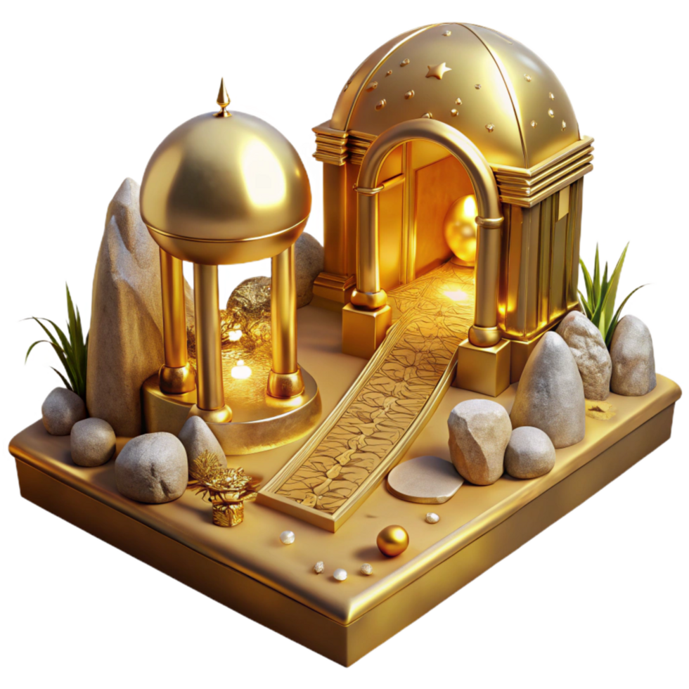 elegant classic Gilded Gully Sunlit Scene Transparent Background exclusive png
