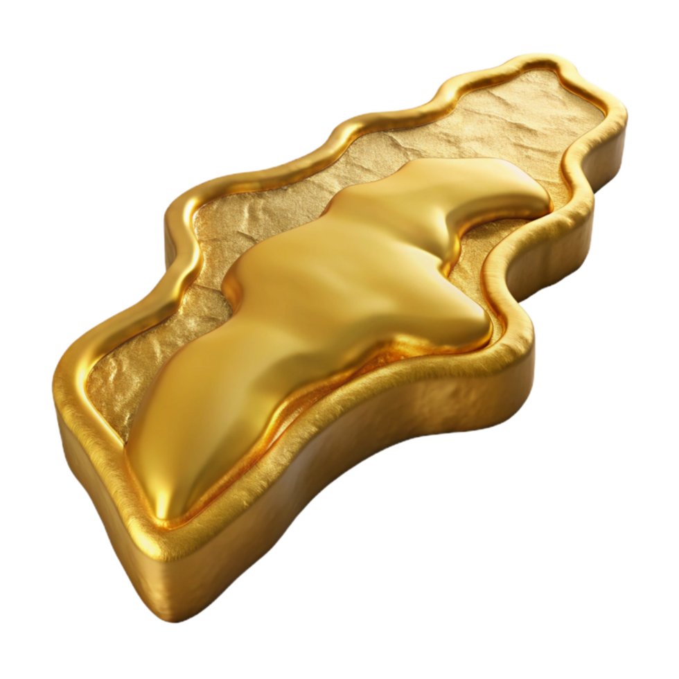dramatic abstract Gilded Valley Riverbend Isolated Element Top View professional png