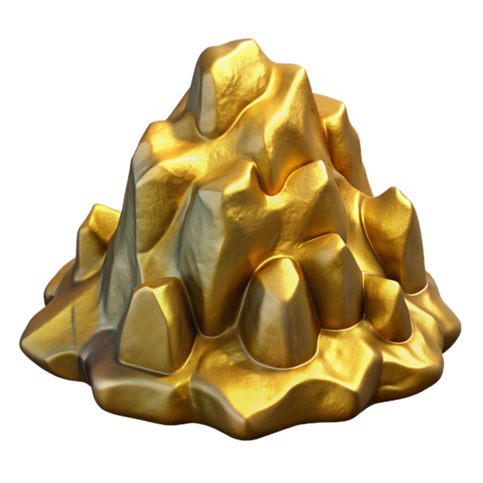 stunning creative Gilded Valley Rock Formation Cutout with Detailed Texture premium png