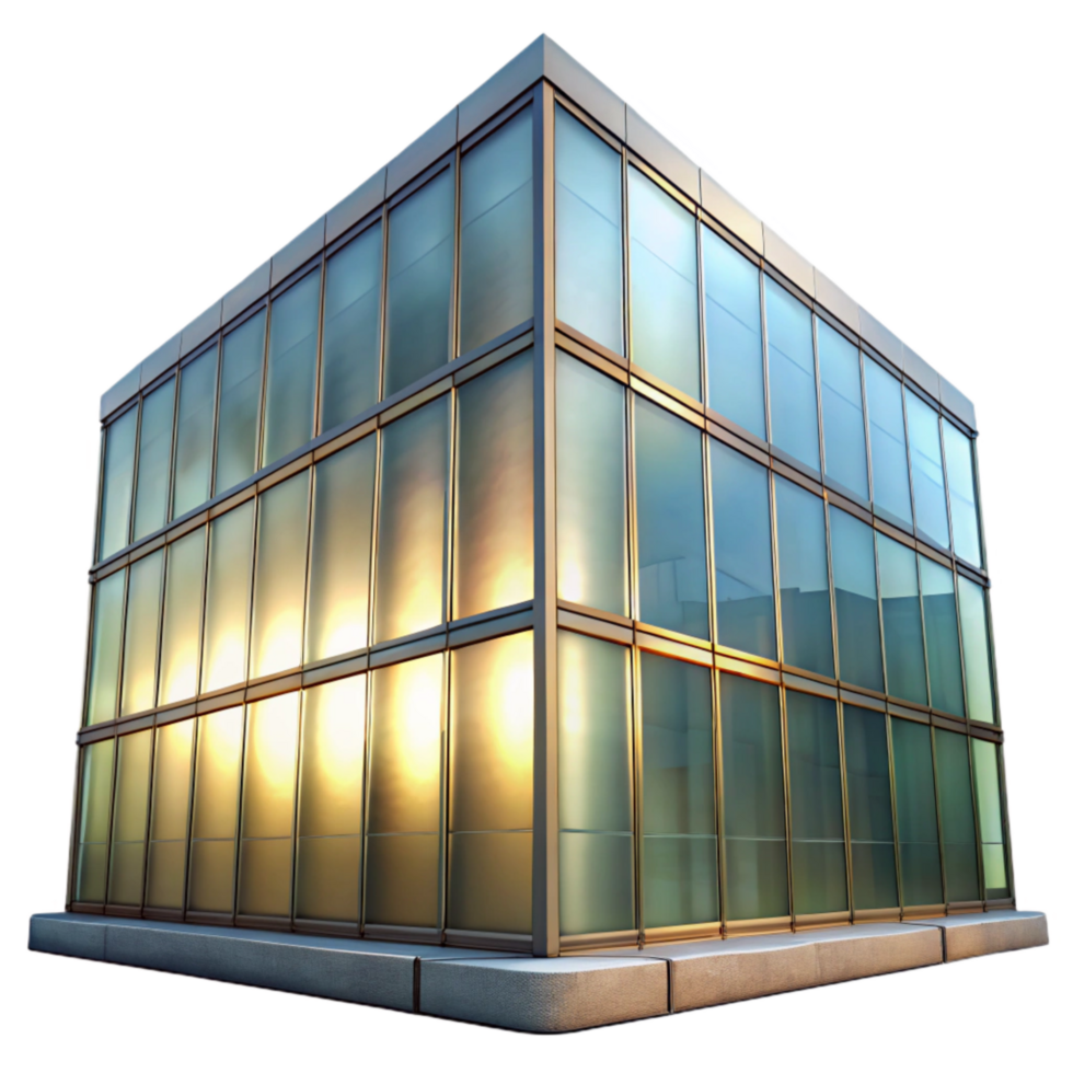 wonderful vintage Glass Facade Light Reflections Transparent Background professional png