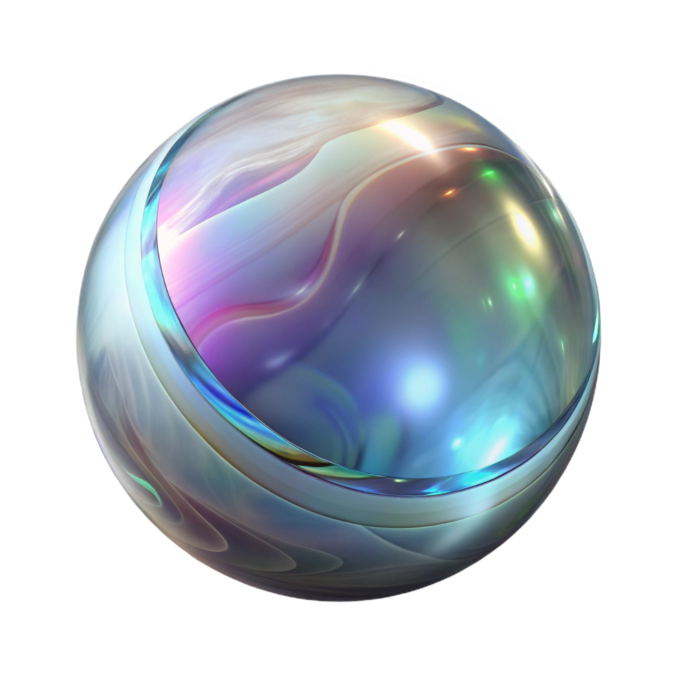 vibrant abstract Glass Orb Light Refraction Cutout Abstract Pattern high quality png
