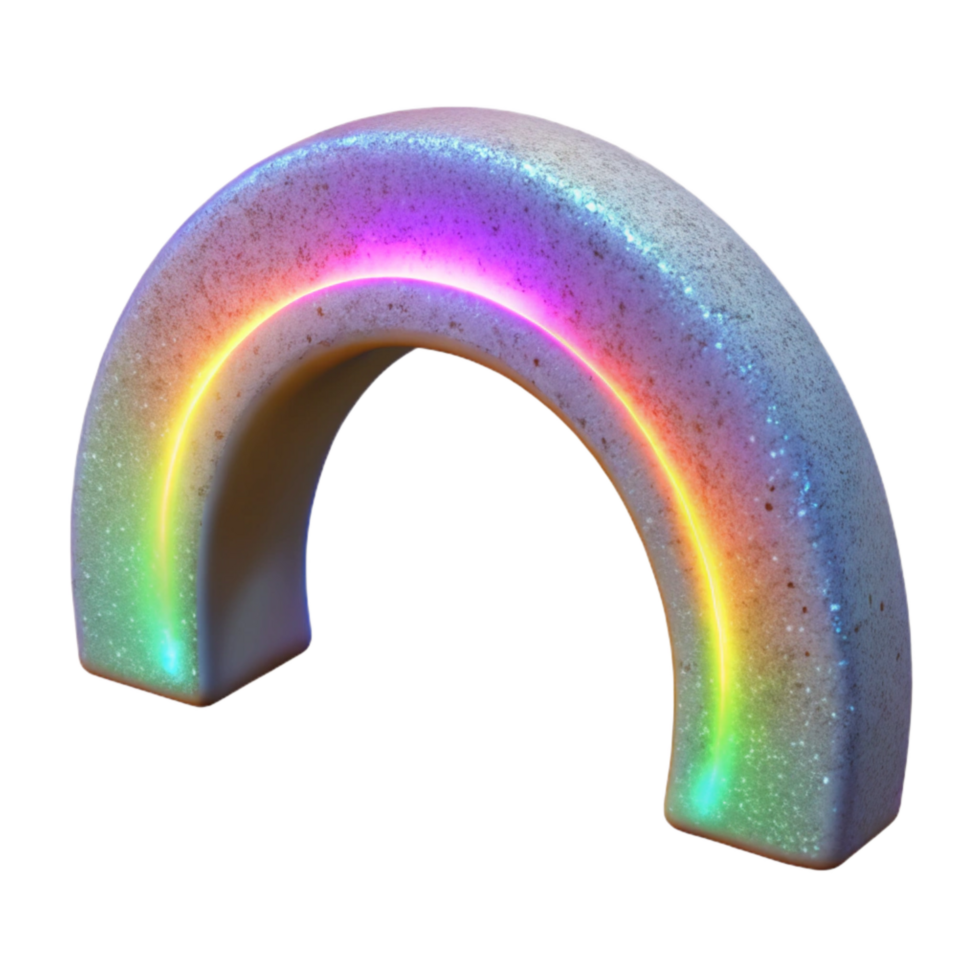 wonderful rustic Glowing Auroral Arch Side View Cutout Element high quality png