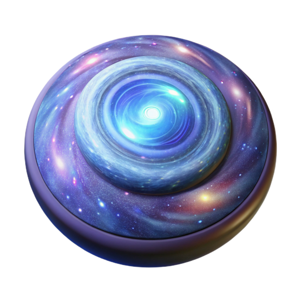 stunning traditional Glowing Cartwheel Galaxy Isolated with Detailed Texture original png