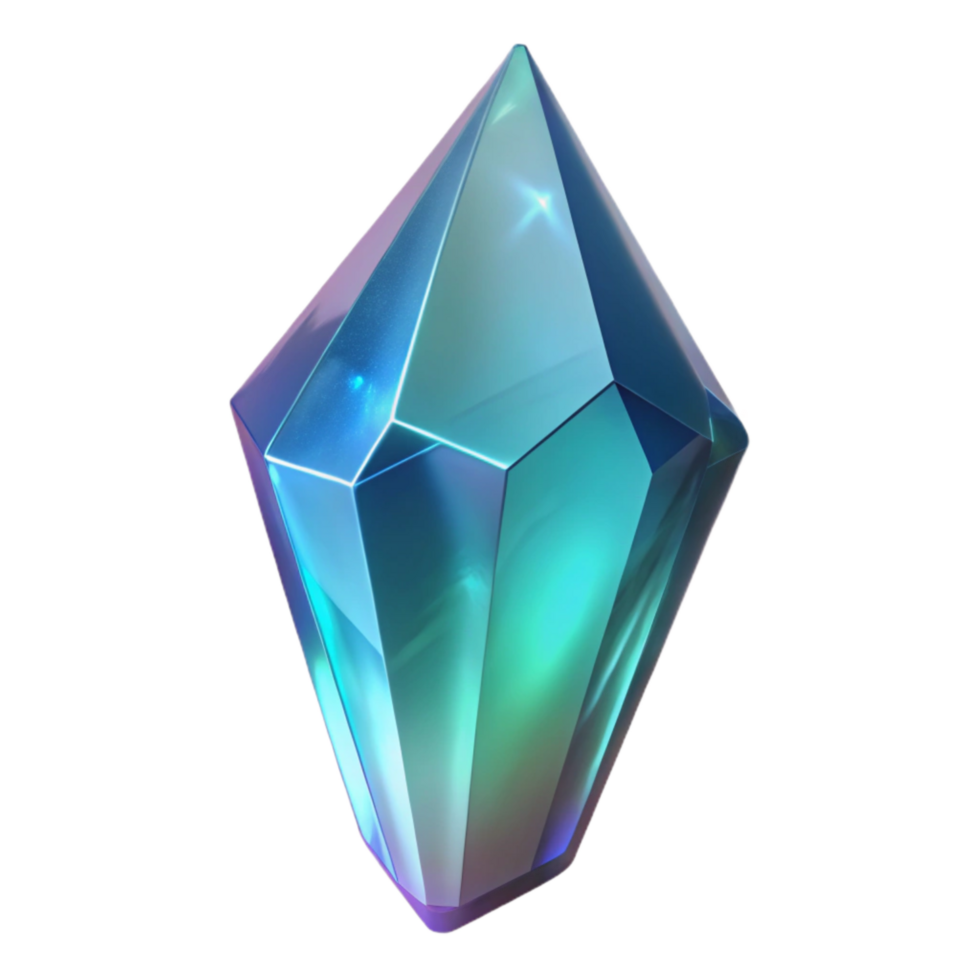 stunning modern Glowing Crystal Shard with Sharp Edges Isolated premium png