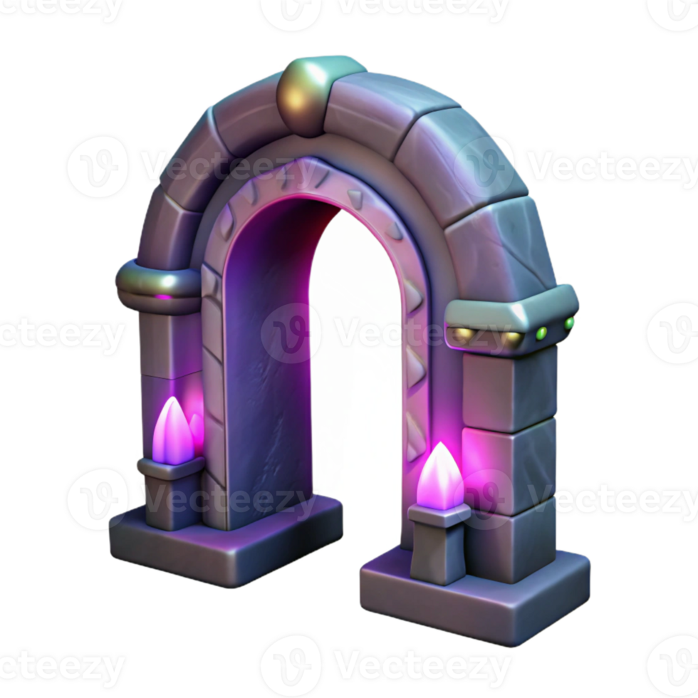 serene creative Glowing Grotto Archway Isolated Element exclusive png