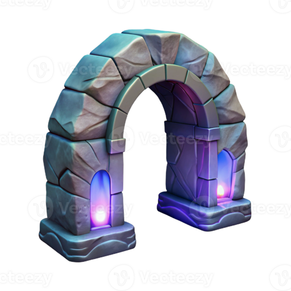 magnificent artistic Glowing Grotto Archway Isolated Element original png