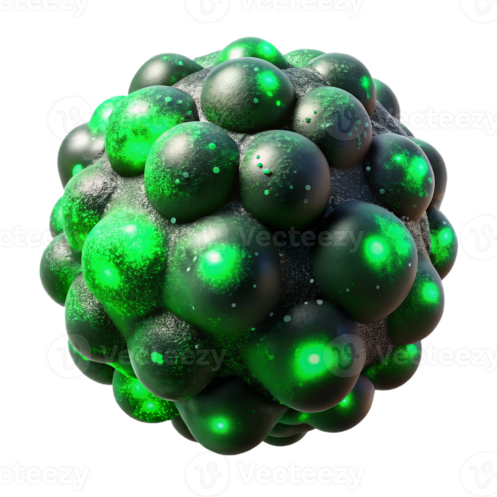 serene abstract Glowing Green Particles Isolated on Black high quality png