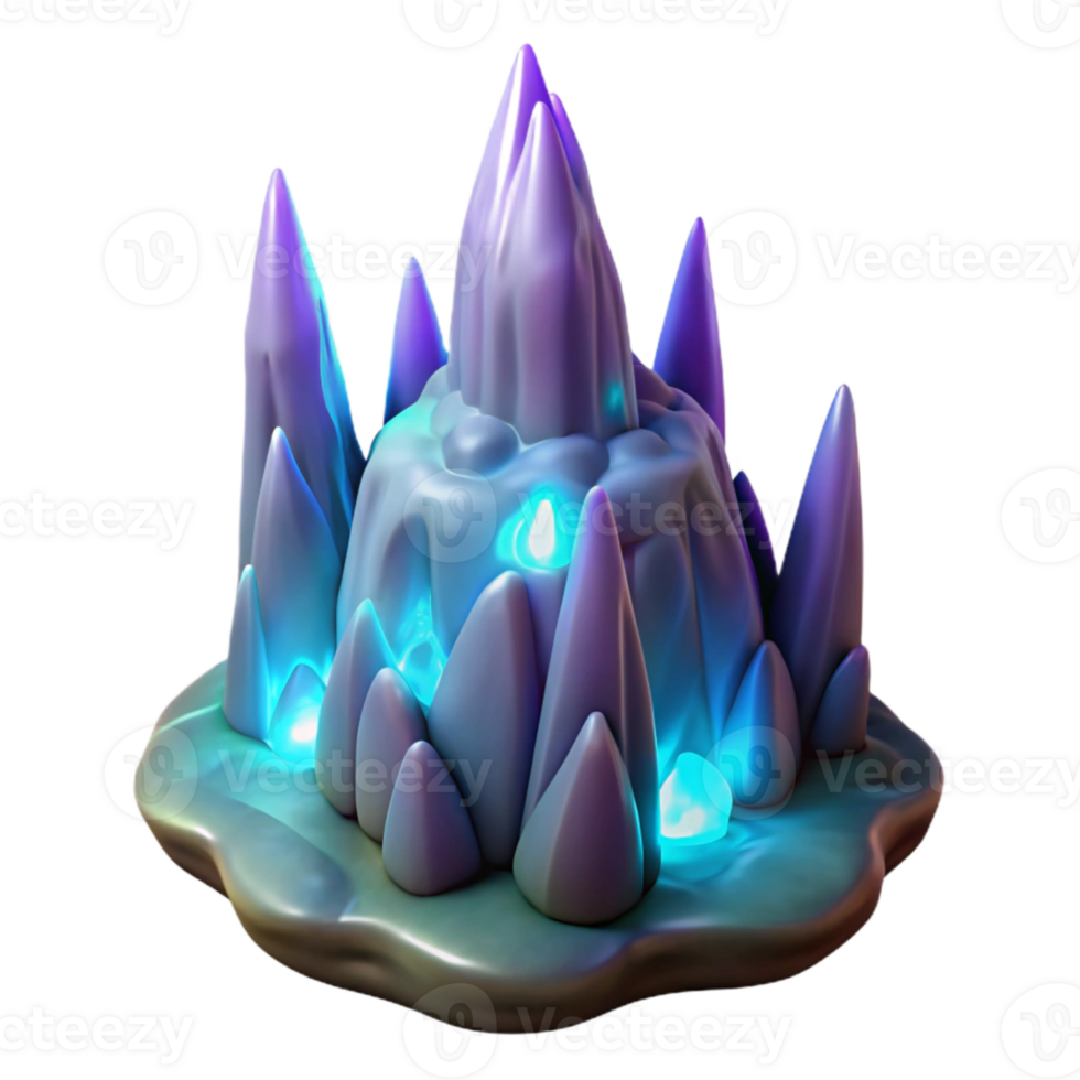 wonderful modern Glowing Mushroom Cluster Isolated on Transparent Background exclusive png