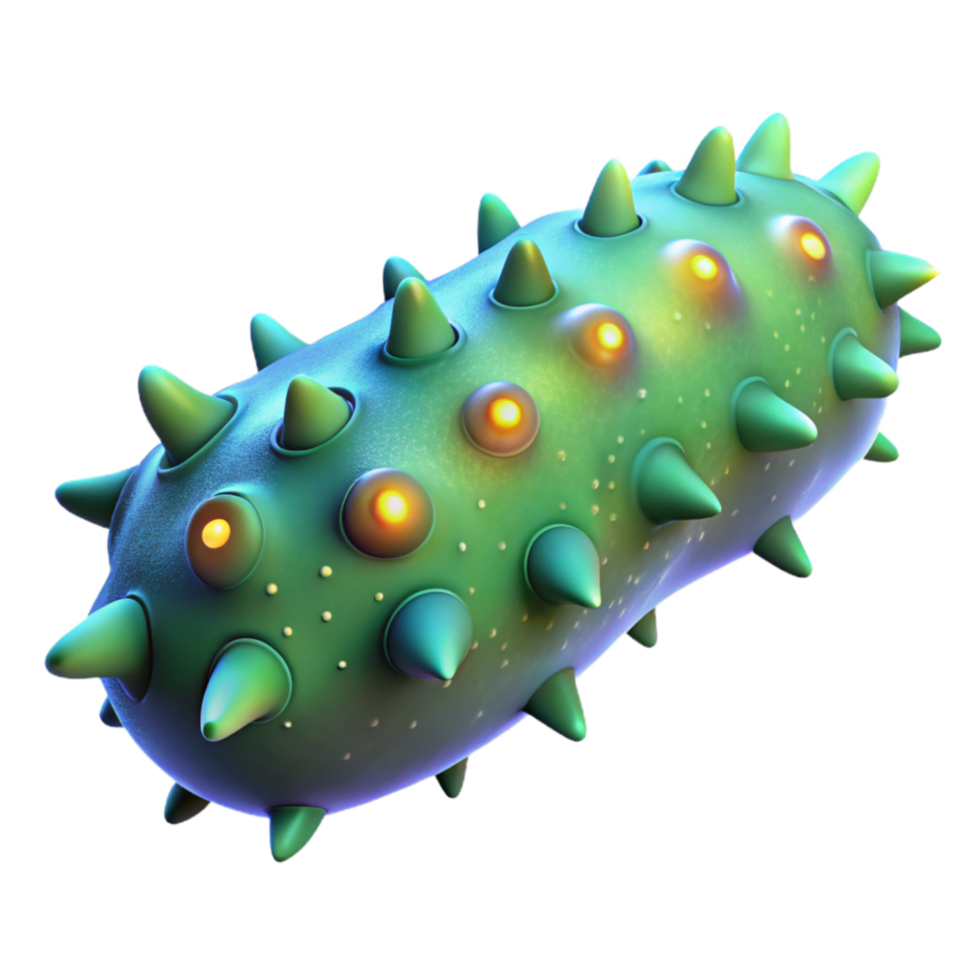 stunning minimalist Glowing Sea Cucumber Cutout with Elongated Body high resolution png