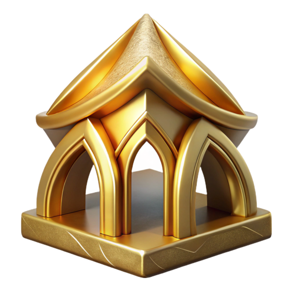 extraordinary minimalist Golden Aerthys Structure Cutout with Transparent Background exclusive png