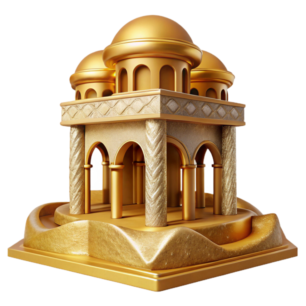 magnificent creative Golden Aerthys Structure Cutout with Transparent Background original png