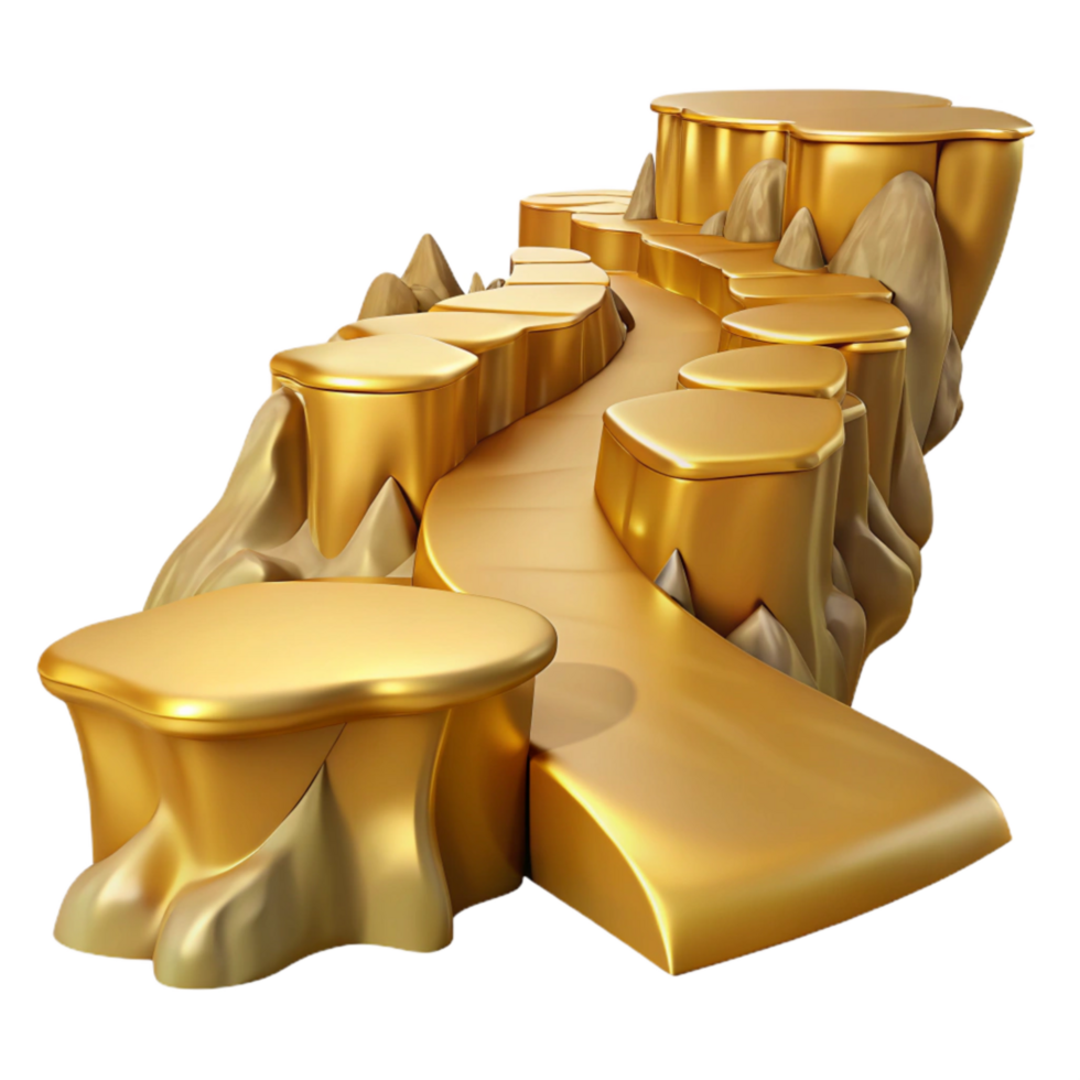 elegant rustic Golden Valley Cliffside Path Cutout high resolution png