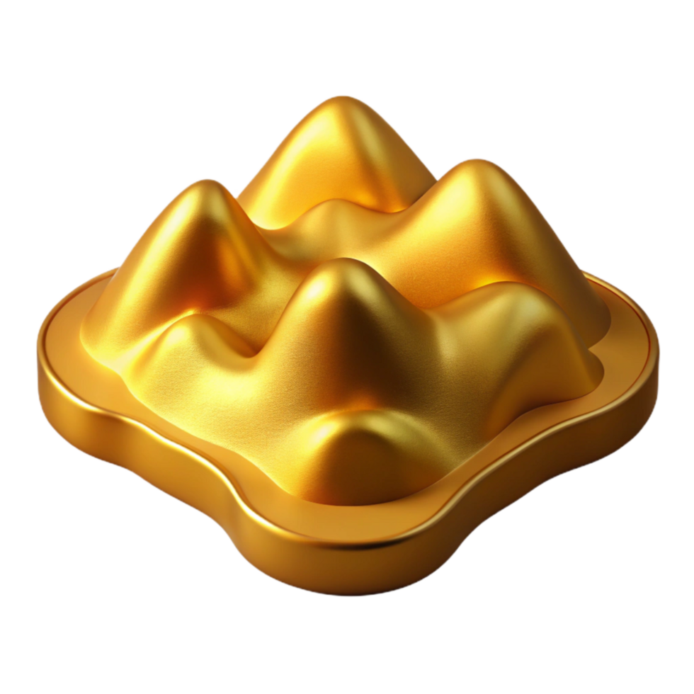 magnificent artistic Golden Valley Illustration Cutout Element genuine png