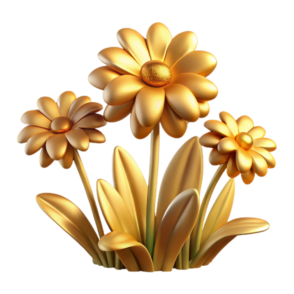extraordinary abstract Golden Valley Meadow Flowers Cutout Front View detailed png