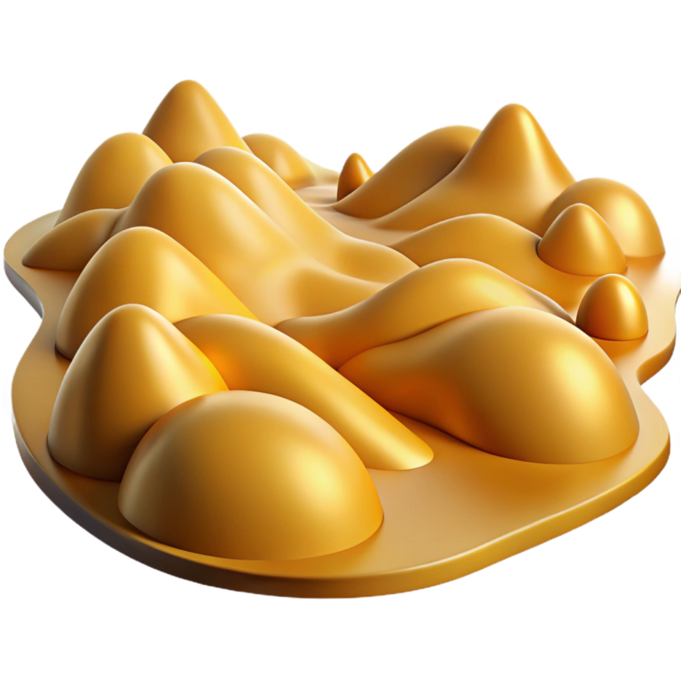 elegant abstract Golden Valley Rolling Hills Soft Light Cutout genuine png
