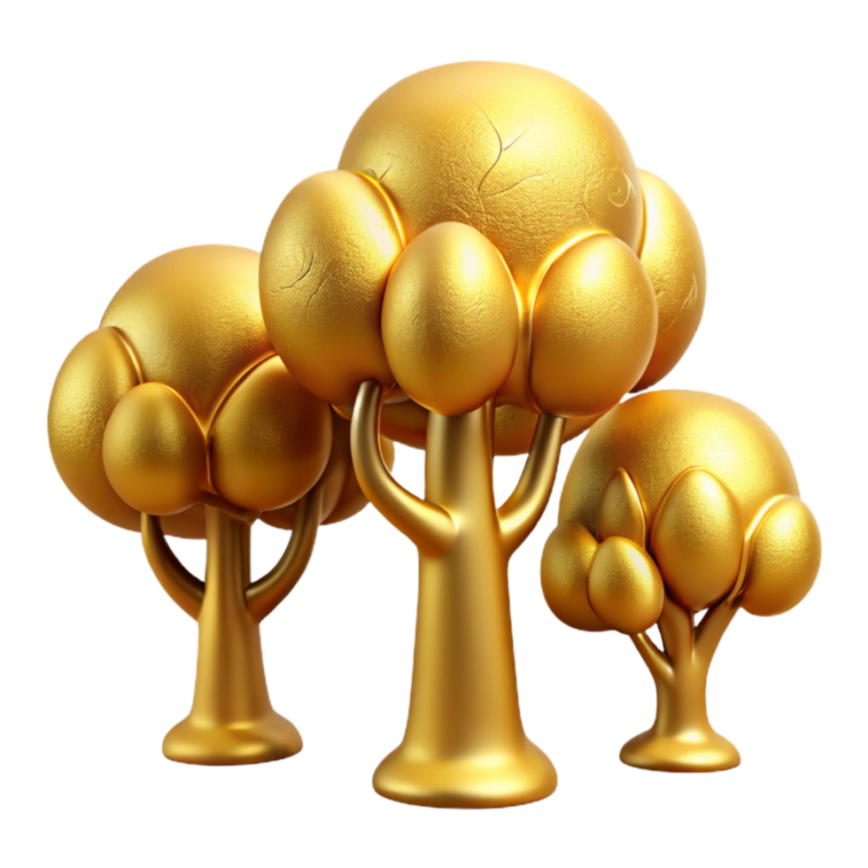 wonderful creative Golden Valley Trees Silhouette Cutout Graphic high quality png