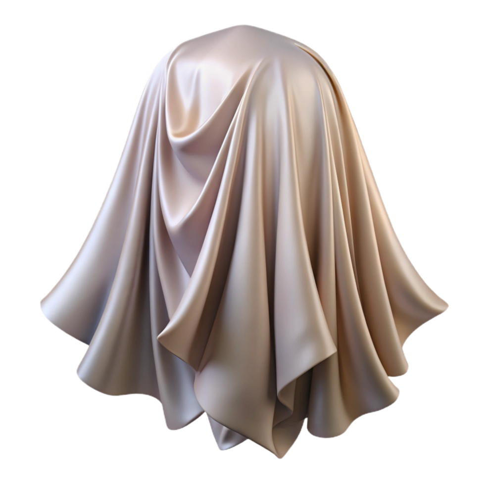 dramatic creative Gossamer Drape Cutout Flowing Shape Transparent Background png