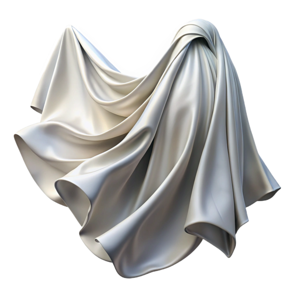stunning abstract Gossamer Drape Cutout Flowing Shape Transparent Background png