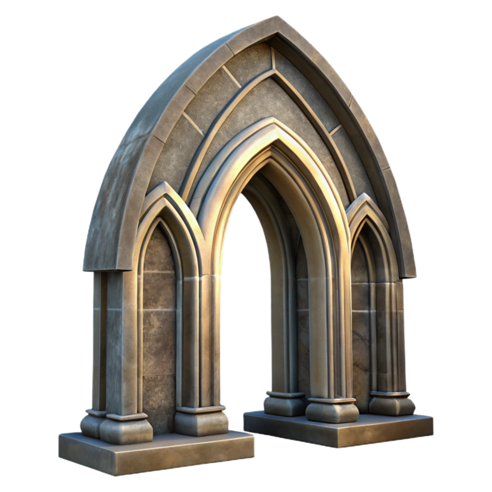 dramatic artistic Gothic Arch Transparent Background Dramatic Lighting premium png