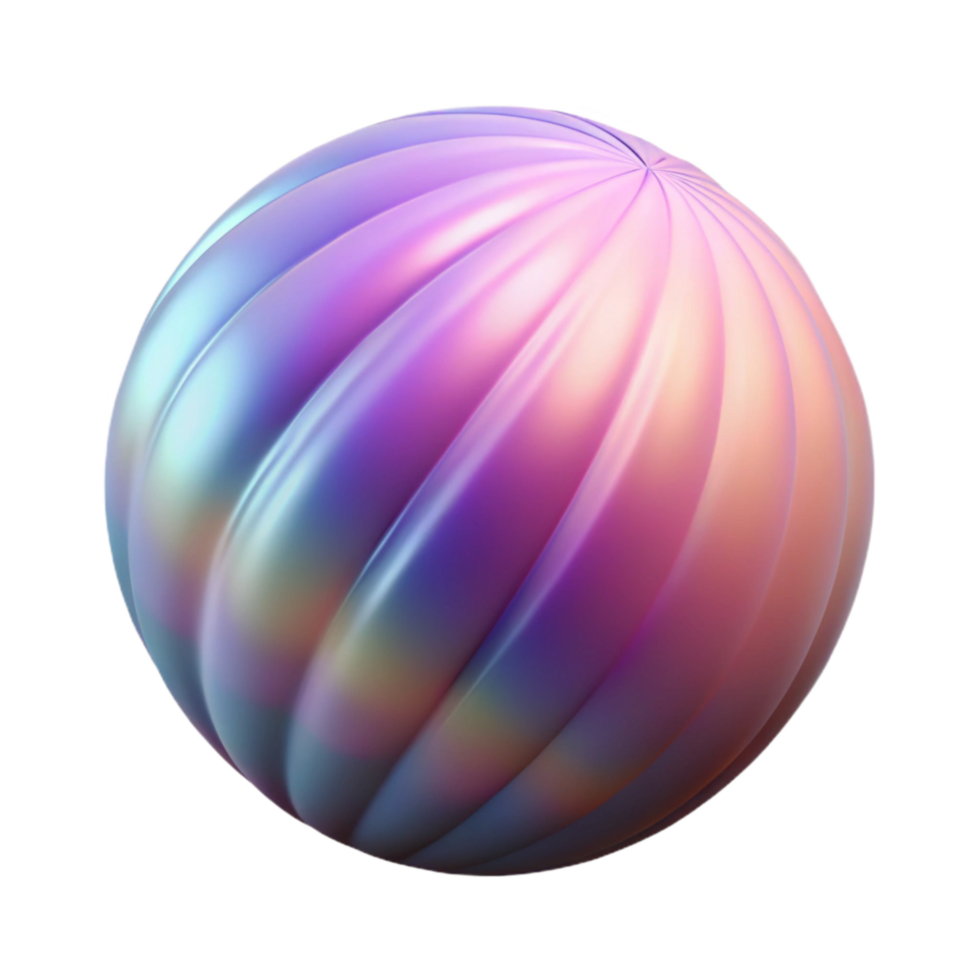 serene minimalist Gradient Mesh with Depth Illusion on Transparent Background png