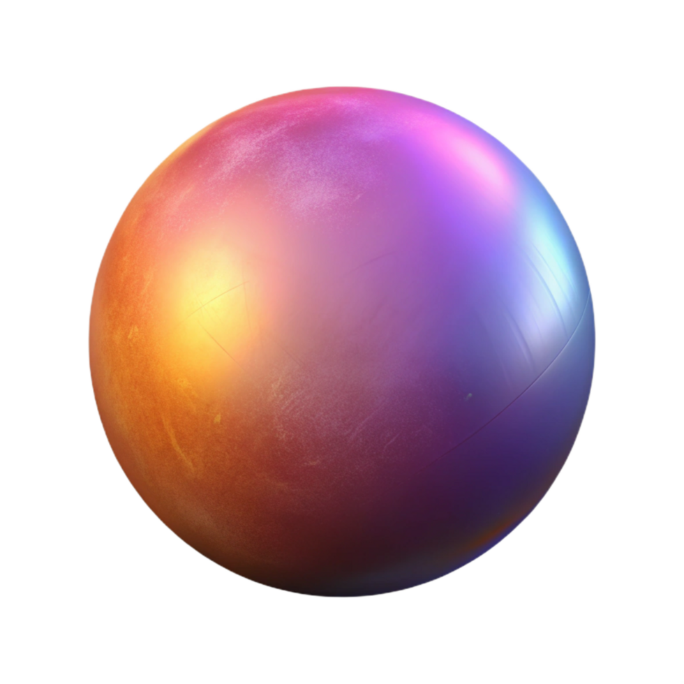magnificent creative Gradient Sphere with Highlight Depth Illusion Transparent Background high quality png