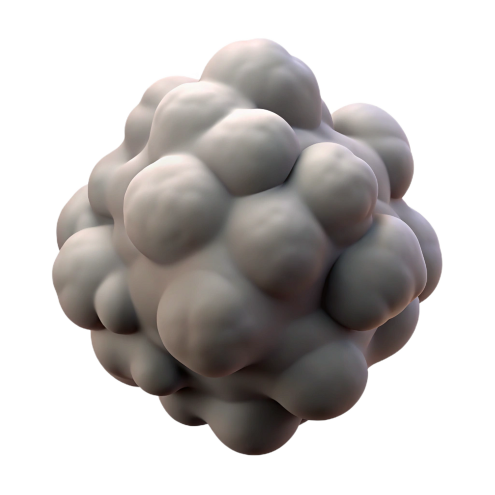 magnificent abstract Gray Smoke Puff with Transparent Background Isolated high resolution png