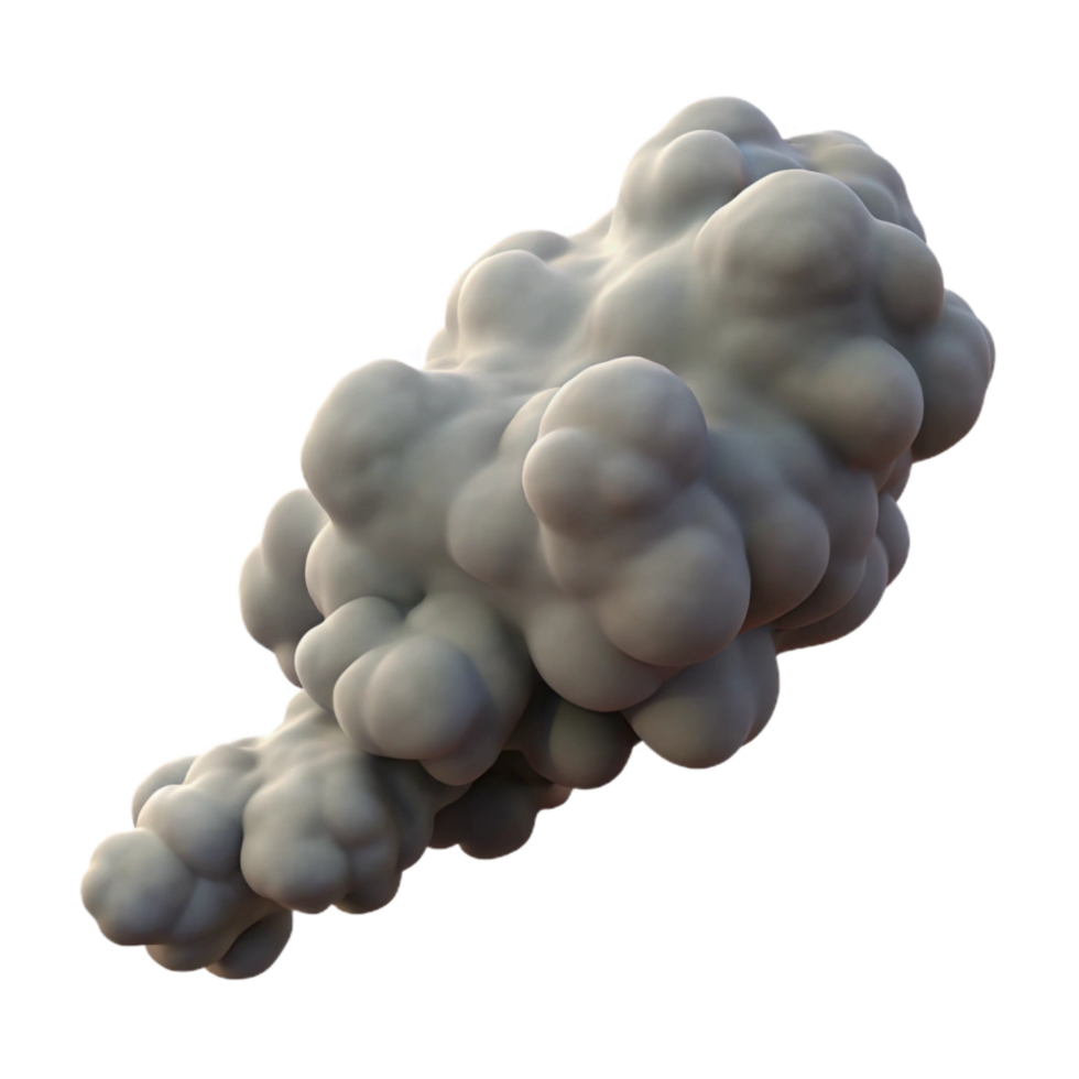 magnificent rustic Gray Smoke Trail with Transparent Background Isolated detailed png