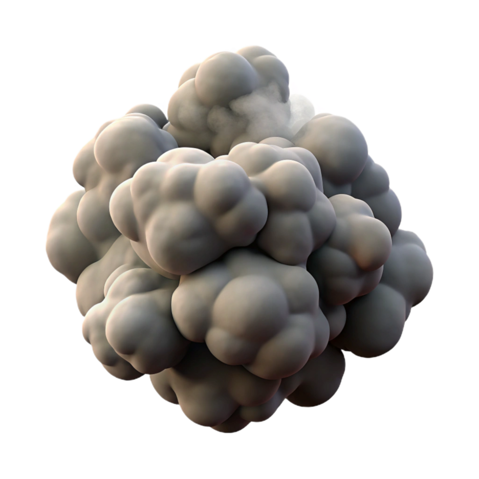 dramatic contemporary Gray Smoke Explosion with Transparent Background Isolated high resolution png
