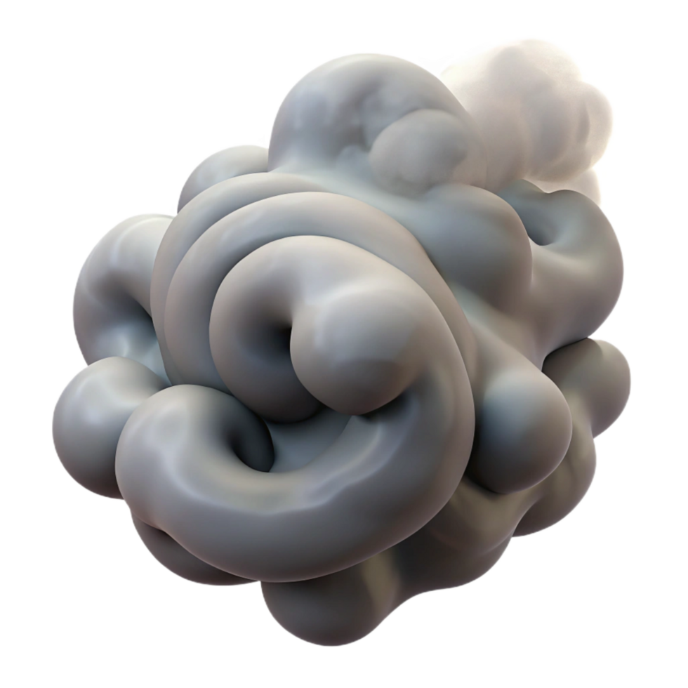 stunning abstract Gray Smoke Swirls with Transparent Background Isolated authentic png