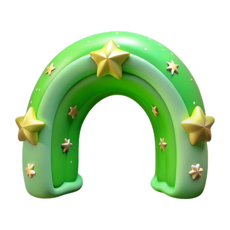 impressive traditional Green Aurora Arch Cutout Transparent Background Stars high quality png