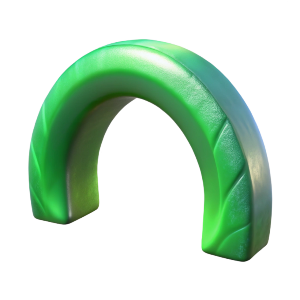 stunning creative Green Auroral Arch Transparent Background Isolated Element detailed png