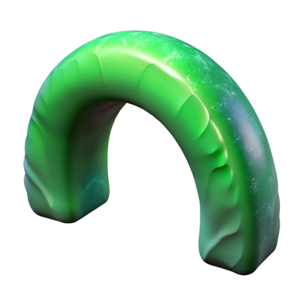 extraordinary classic Green Auroral Arch Transparent Background Isolated Element original png