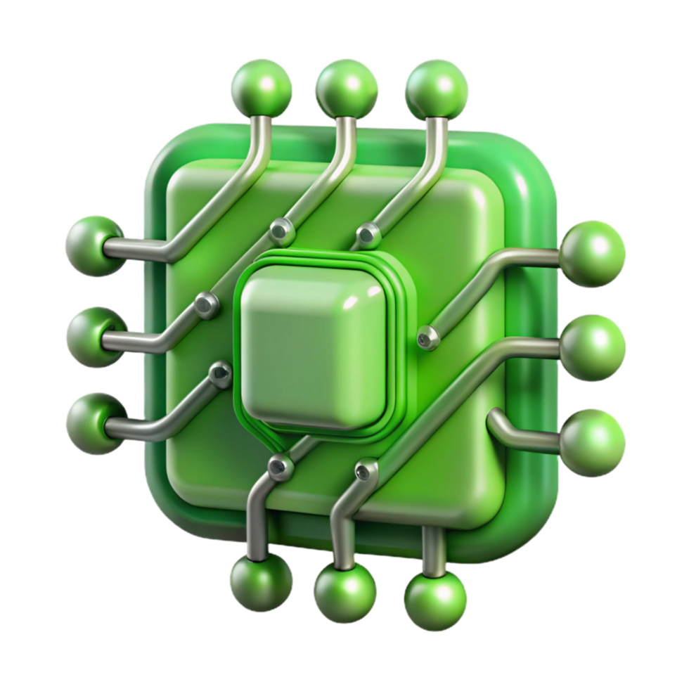 stunning abstract Green Circuitry Isolated with Energy Flow Effect high resolution png