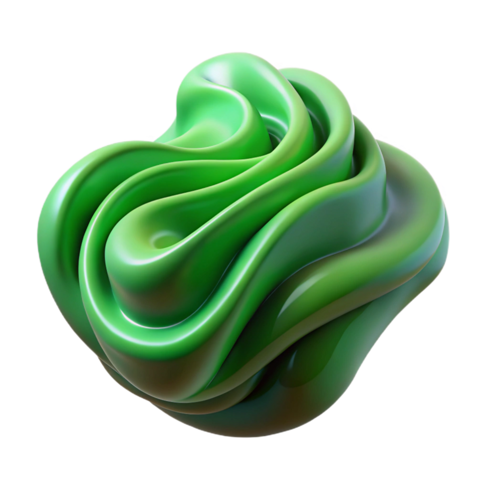 impressive vintage Green Flux Formation Flowing Design Transparent Background professional png