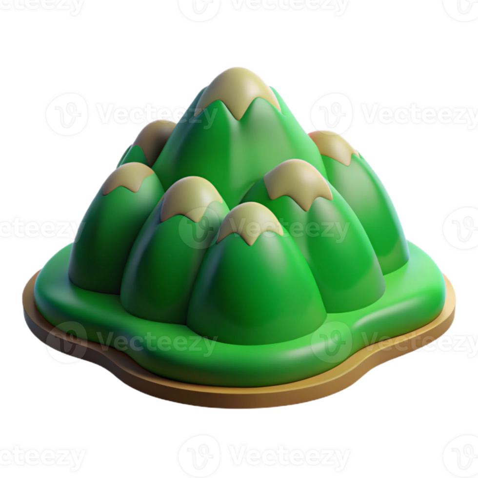 serene traditional Green Hills Transparent Background Terra Verde Terrain Isolated professional png