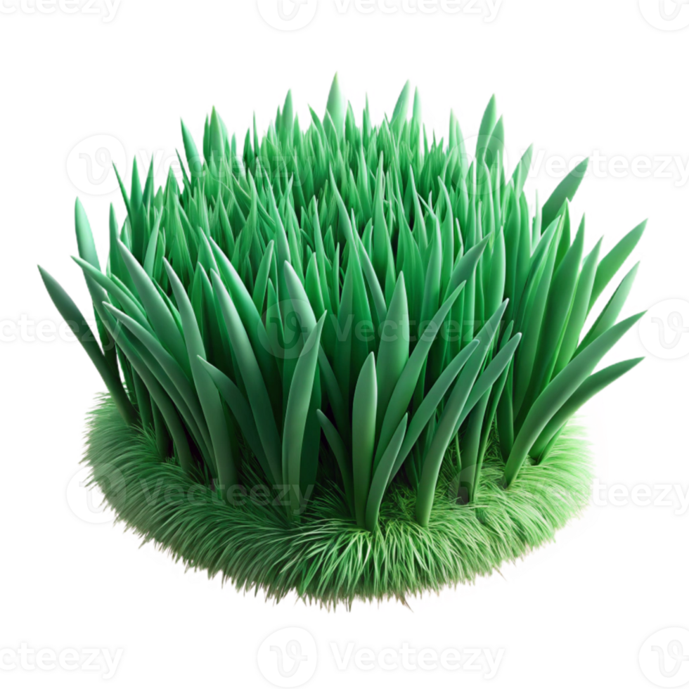 extraordinary classic Green Grass Tufts Cutout with Realistic Blades professional png