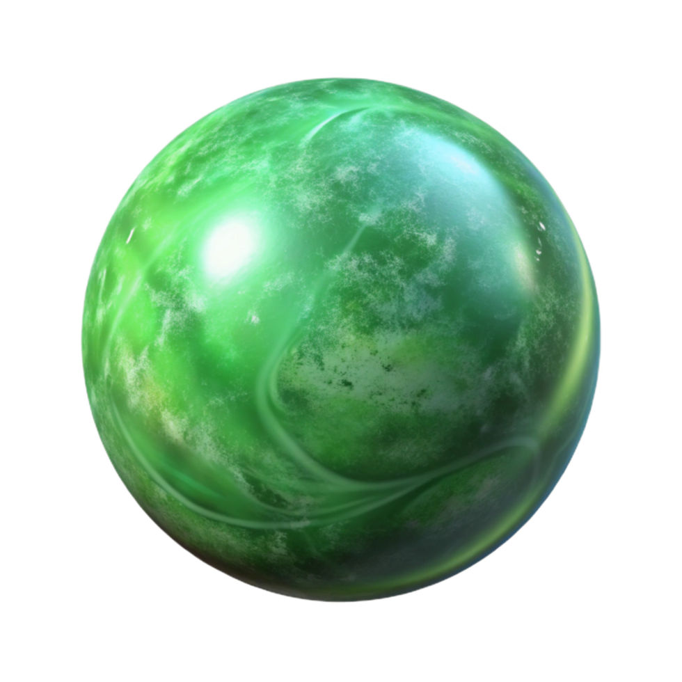beautiful creative Green Orb Oscillating Gently Isolated professional png