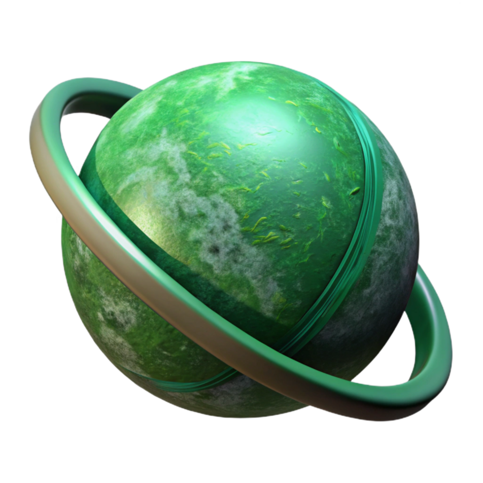 beautiful abstract Green Orb in Continuous Orbit Cutout high resolution png