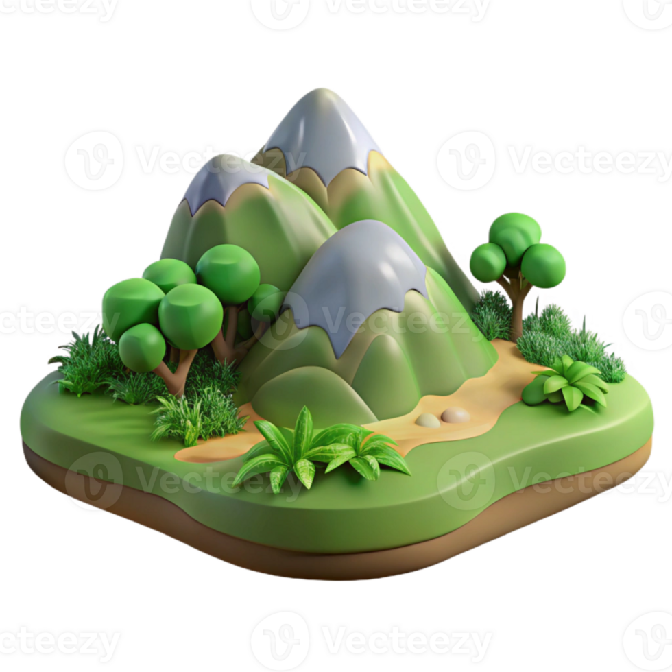 magnificent rustic Green Terrain Isolated Terra Verde Landscape Top View premium png