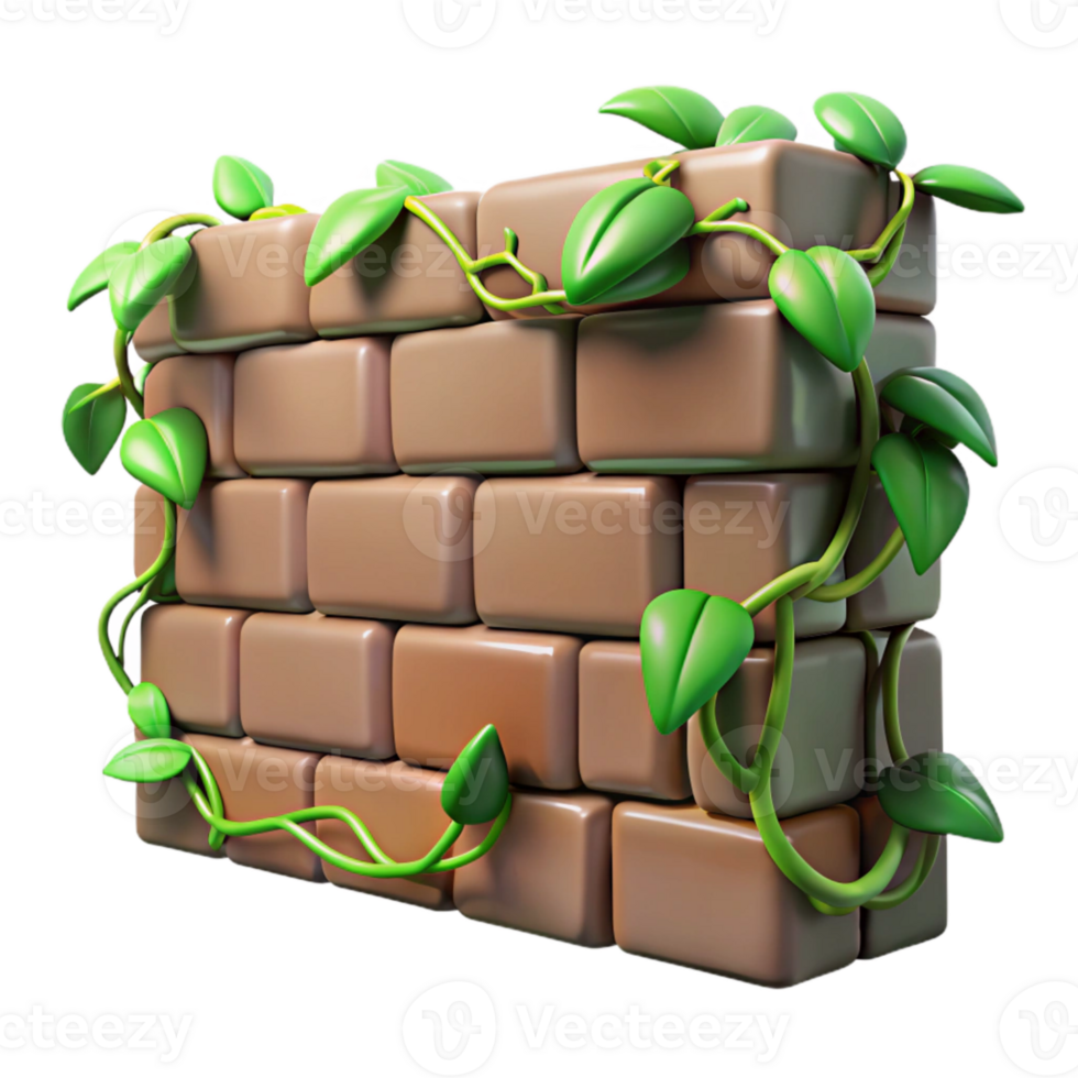 extraordinary artistic Green Vines Climbing Brick Wall Cutout Transparent Background high resolution png