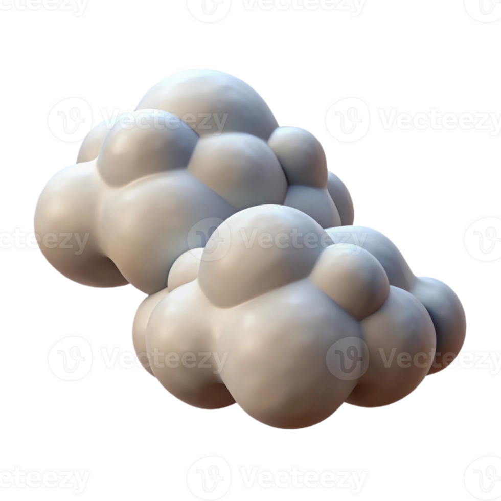 vibrant artistic Group of Clouds Isolated with Realistic Texture high quality png