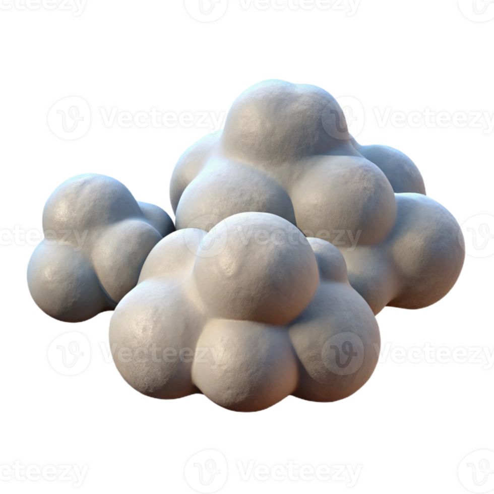 stunning abstract Group of Nimbus Clouds Cutout Isolated Element high quality png
