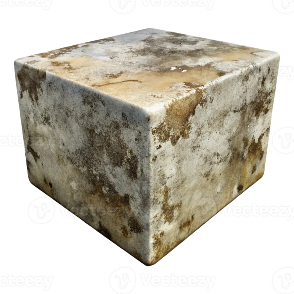 elegant contemporary Grunge Concrete Block Texture Cutout with Dark Stains exclusive png